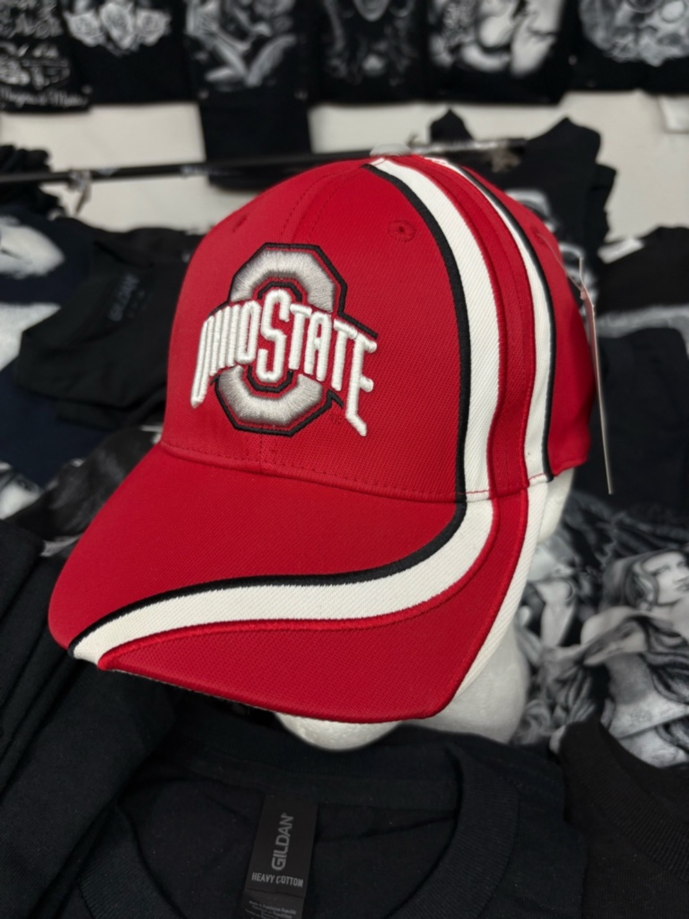 Ohio State Red Curved Brim Baseball Cap